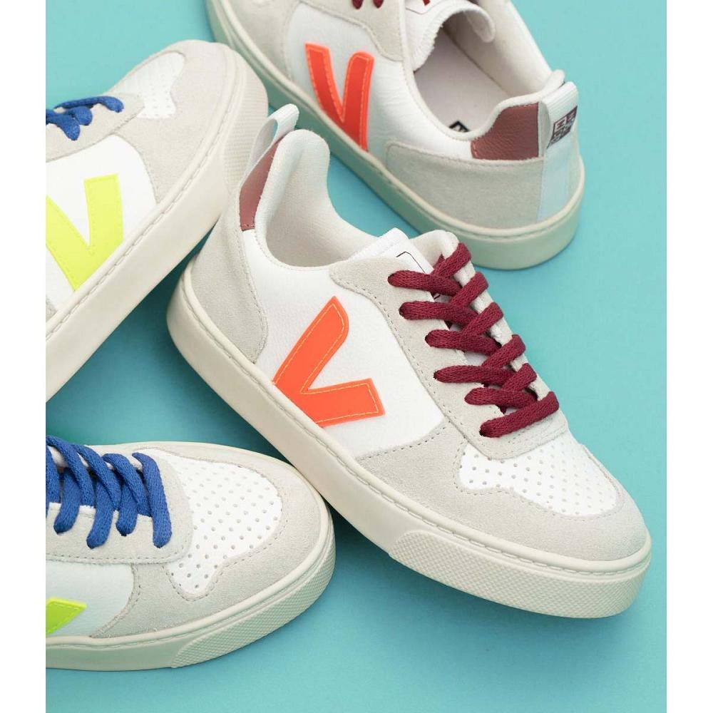 Veja V-10 BONTON Kids' Sneakers White/Blue | CA 839YXF